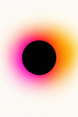 Colorful gradient circle with a black center creating vibrant visual effects