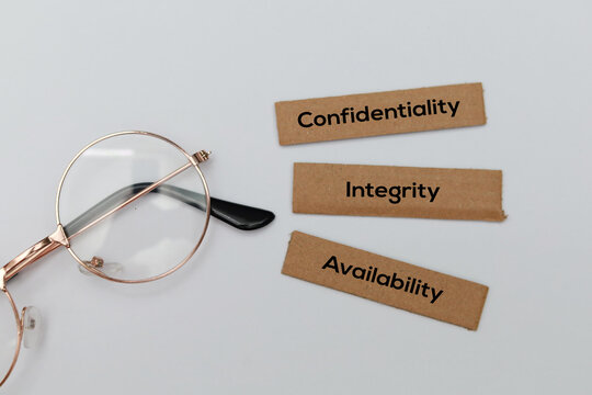 Lock and stick with the words the three most important protection goals of information security confidentiality, integrity, availability