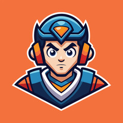 Fototapeta premium Esports logo vector • mascot gaming emblem • customizable badge icon for streaming, team branding, Twitch, YouTube, gaming tournaments, team identity, modern digital design 