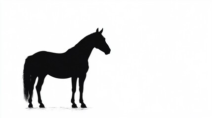 Obraz premium horse silhouette isolated on white
