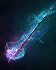 Abstract light trails in vibrant colors.