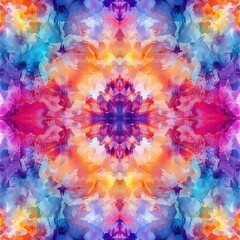 Fototapeta premium Artistic Tie-Dye Fabric Seamless Texture
