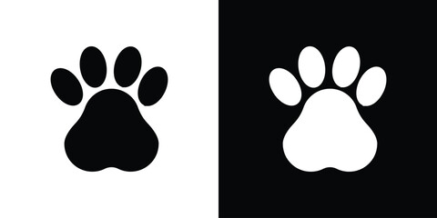 Paw icon collection. line stroke icon. EPS 10