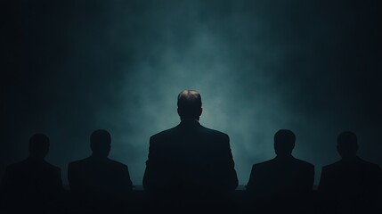 Men in Suits Dark Mysterious Group Facing an Unknown Challenge