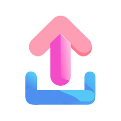 Upload arrow icon Material SVG Icon