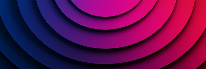 Obraz premium Abstract concentric circles in shades of blue, purple, and pink create a vibrant, modern, layered pattern with a sense of depth and smooth gradient transitions.