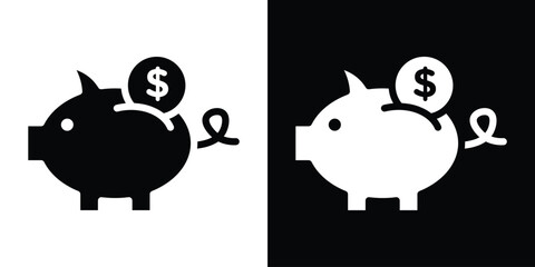 Piggy bank icon collection. line stroke icon. EPS 10