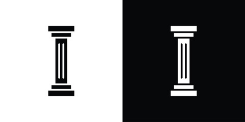 Pillar icon collection. line stroke icon. EPS 10