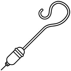 Catheter Tube line art vector