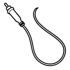 Catheter Tube line art vector