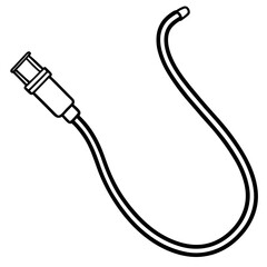 Catheter Tube line art vector