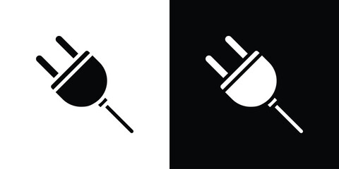 Plug icon collection. line stroke icon. EPS 10