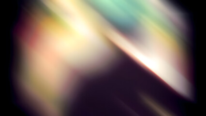 Abstract dark background with luminous diagonal light streaks in warm and cool tones, ideal for creative branding