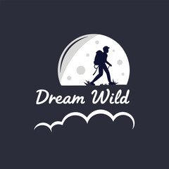  Moon icon &ldquo;Dream Wild&rdquo; , t-shirt design  
