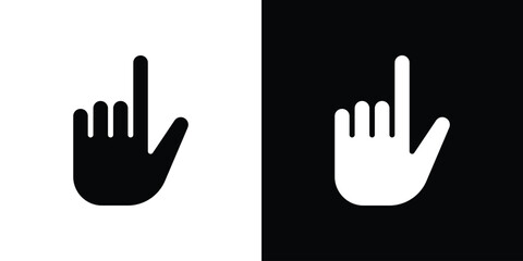 Pointing hand icon collection. line stroke icon. EPS 10