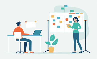 Medical professionals, including doctors, nurses, and patients in a hospital setting, engage in healthcare communication, symbolizing teamwork and technology in a modern work environment