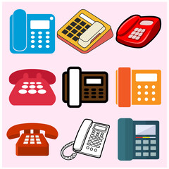 Phone icon vector set 4