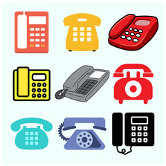 Phone icon vector set 5