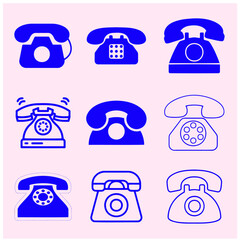 Phone icon vector set 3