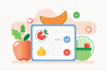 vector illustration of a healthy food