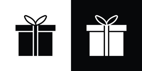 Present gift box icon collection. line stroke icon. EPS 10
