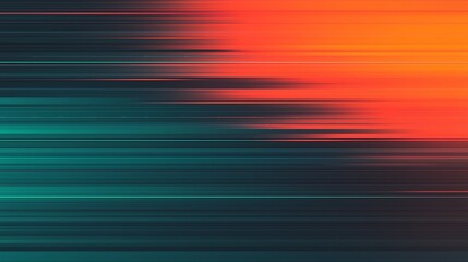 A dynamic abstract digital artwork with horizontal lines blending dark blues and vibrant orange, creating a sense of motion and energy.