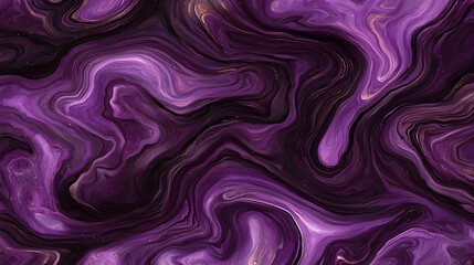 Obraz premium Abstract Swirls of Purple Ink Texture with Gold Veins Background