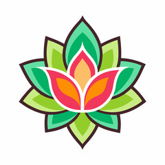 Abstract Flower vector icon
