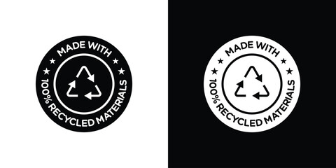 Recycle materials icon collection. line stroke icon. EPS 10