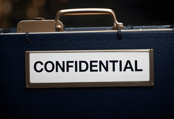Secure Confidential Briefcase Closeup Reveals Important Secret Documents Protection