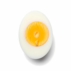 Halved hard boiled egg closeup