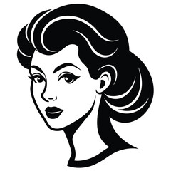 stylish woman in jumpsuit and earrings silhouette