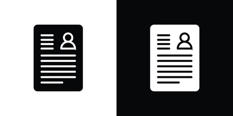 Resume icon collection. line stroke icon. EPS 10