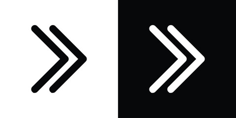 Right arrow icon collection. line stroke icon. EPS 10