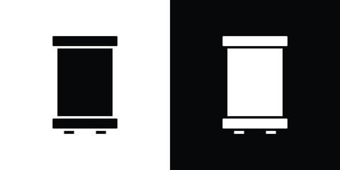 Roll up banners icon collection. line stroke icon. EPS 10