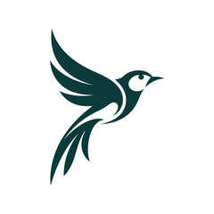 Obraz premium Unique bird logo Modern and minimalist vector and abstract logo
