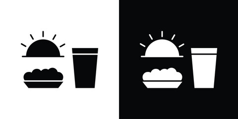 Sahur time icon collection. line stroke icon. EPS 10