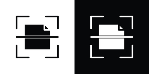 Scan documents icon collection. line stroke icon. EPS 10