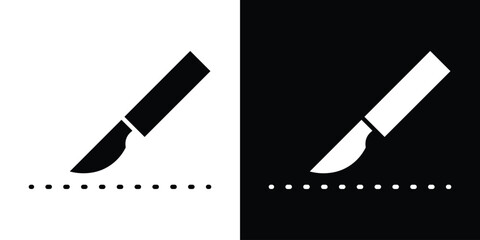 Scalpel path icon collection. line stroke icon. EPS 10