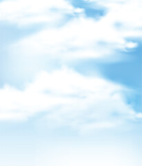 Clear Blue Sky with Wispy White Clouds Background..