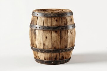 Obraz premium Wooden Barrel with Metal Rings