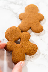 Preparing and Baking Classic Gingerbread Cookies in Gingerbread Man Shapes