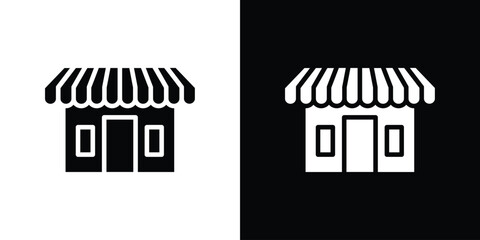 Shop icon collection. line stroke icon. EPS 10