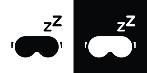 Sleep mask icon collection. line stroke icon. EPS 10