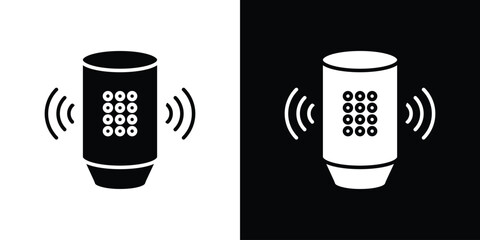 Smart speaker icon collection. line stroke icon. EPS 10