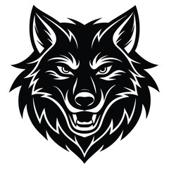 Fototapeta premium Wolf silhouette vector illustration