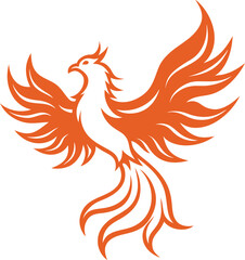 Fototapeta premium vector illustration of a Phoenix bird