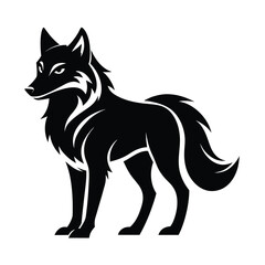 Obraz premium Wolf silhouette vector illustration