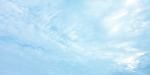 Blue sky air white clouds image sunny bright natural surface splahsed soft effet background atmosphere, clear, bright, sun, sunny, beauty