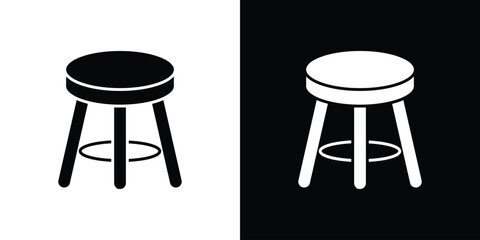 Stool icon collection. line stroke icon. EPS 10
